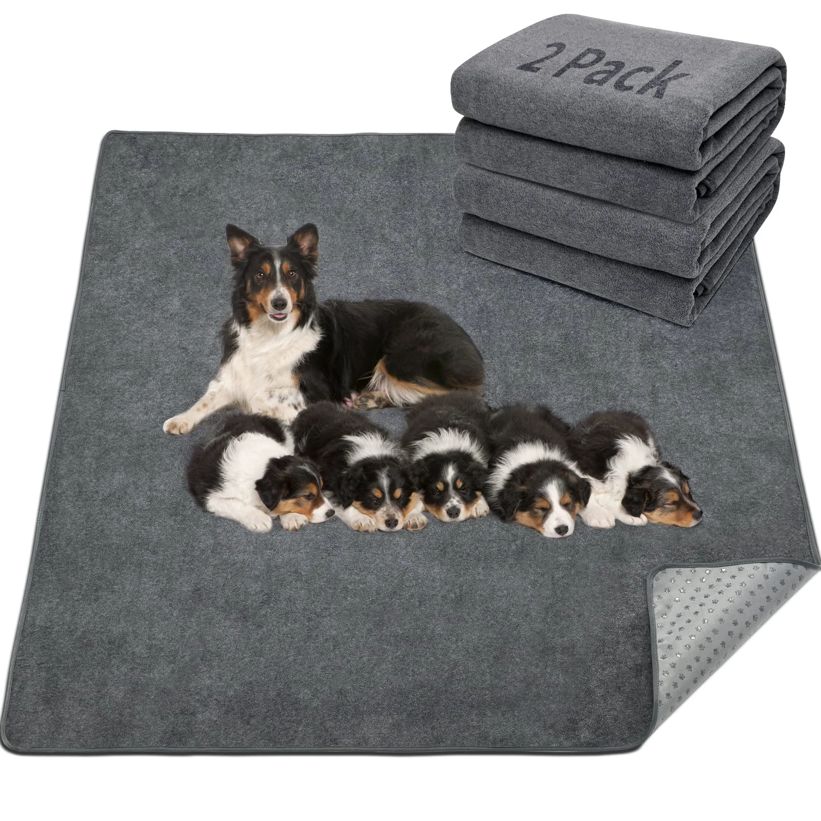 Relaxed LOOBANI 72x72in Reusable Dog Mat – Extra Large Non-Slip Pee Pads Proven