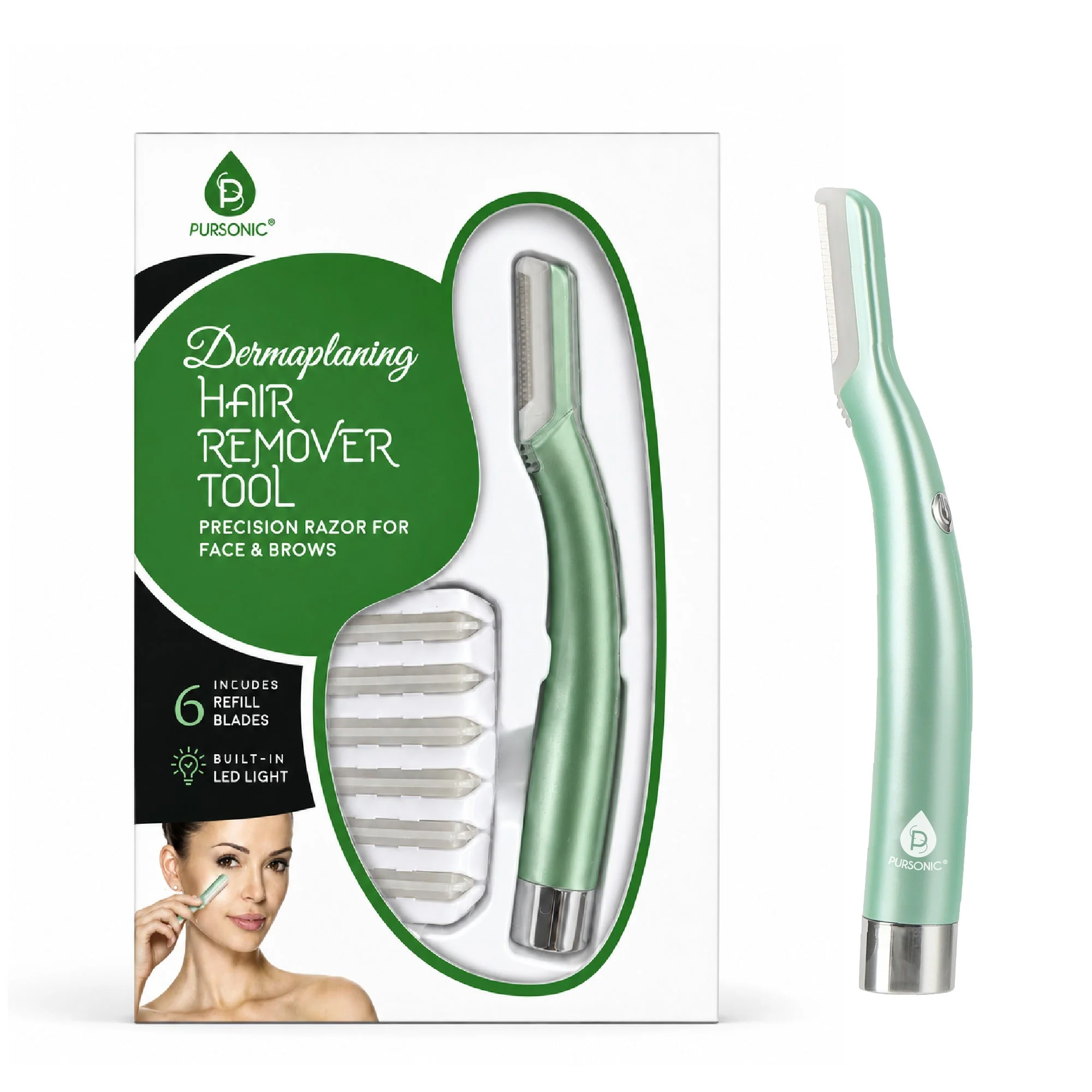 Detailed Precision Dermaplaning Hair Remover Tool - Professional Razor for Smooth Radiant Skin Fine Hair Removal and Enhanced Texture Recyclable