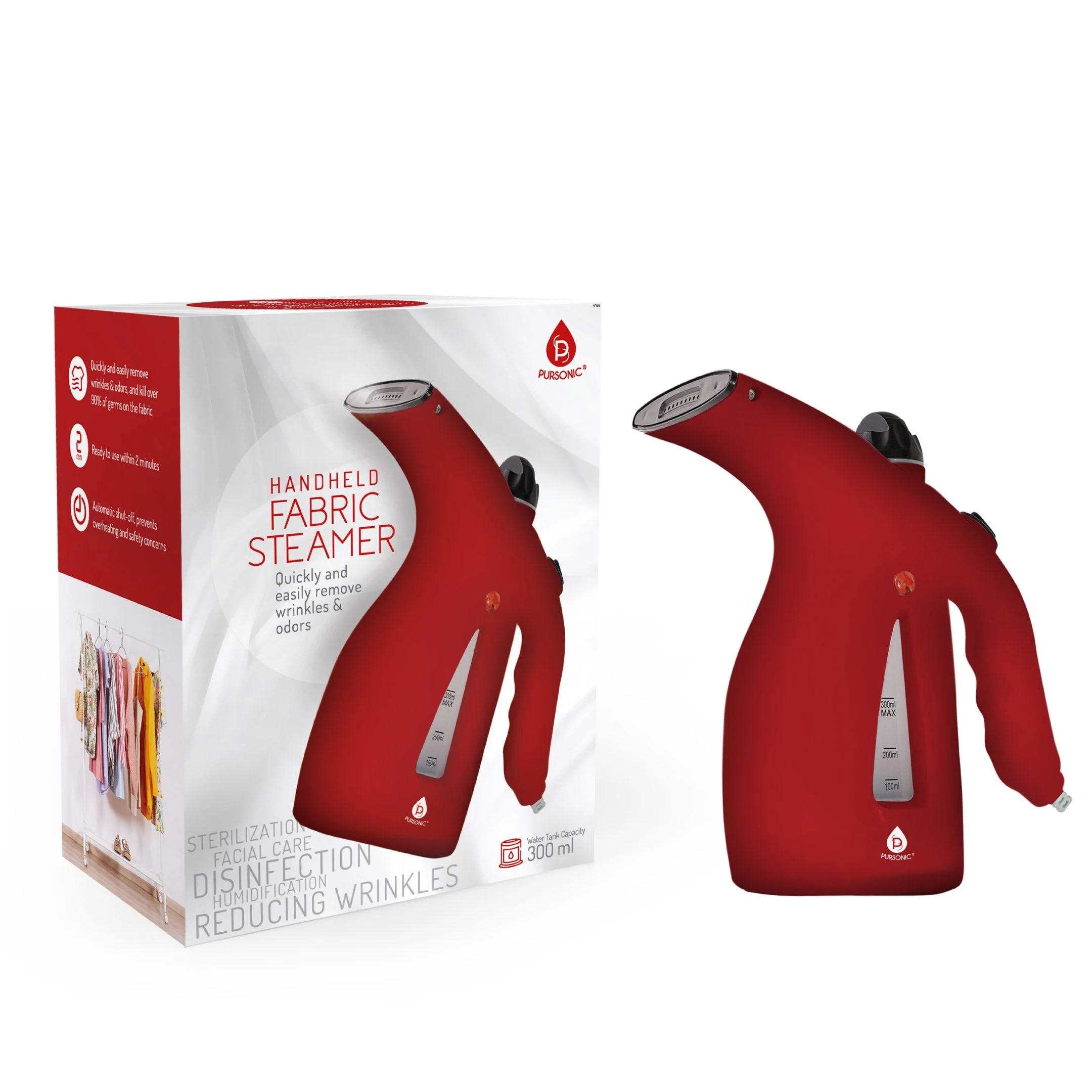Reliable 300ml Handheld Fabric Fast 2 Minute Heat-up Powerful Travel Clothes Garment Steamer High-Grade