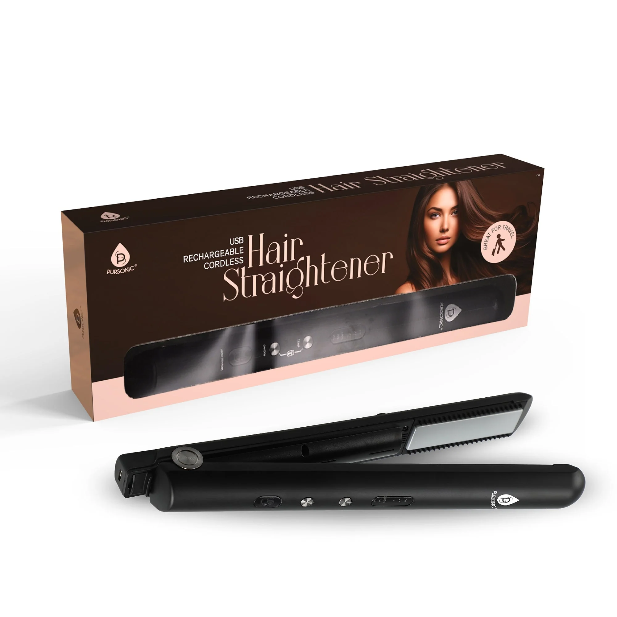 Crafted USB Rechargeable Cordless Hair Straightener Dependable