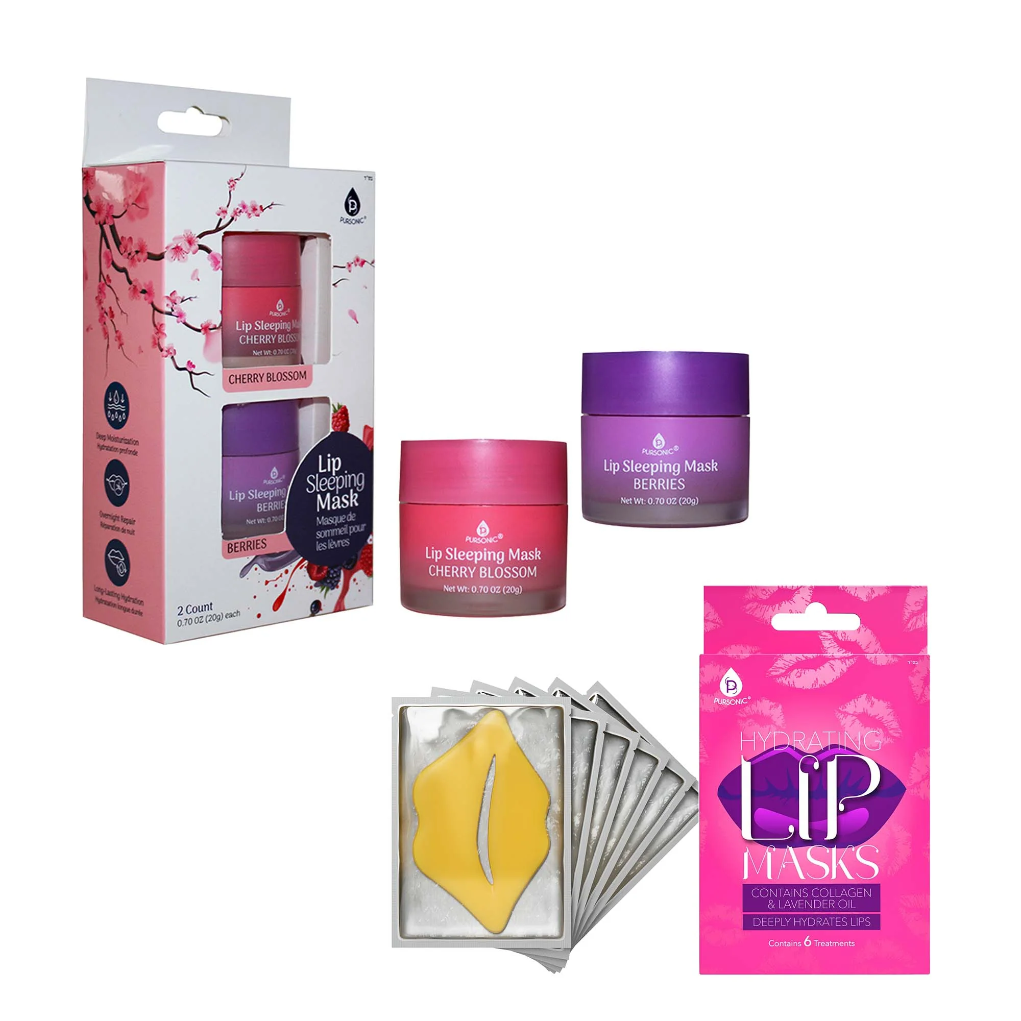 Comfortable Lip Care Luxe Duo Hydrating Lip Masks Pack of 6 Lip Sleeping Mask 2 Pack Refined