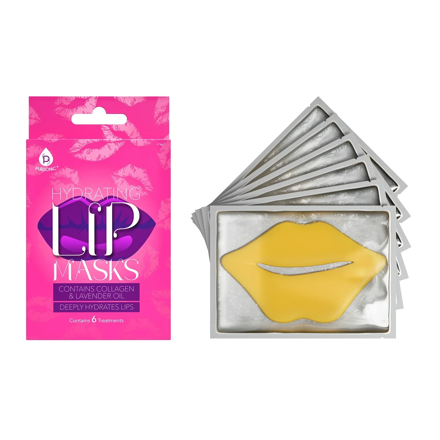 Unique Hydrating Lip Masks Pack of 6 Secure