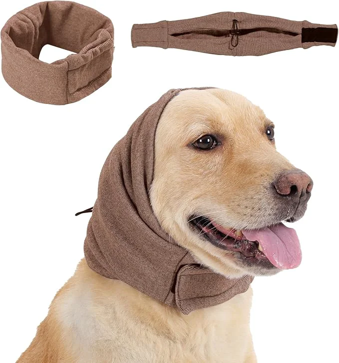 Quality Dog Calming Hoodie No Shake Ear Wraps for Dogs Adjustable Dog Ear Muffs for Noise Protection Ear Wrap Head Cover for Head Warp Anxiety Relief Hematoma Grooming and Force DryingAbout ThisOverview Traditional