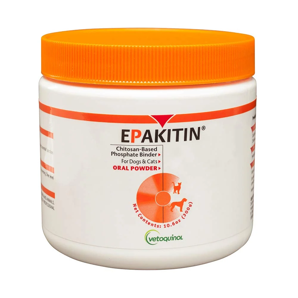 Durable Vetoquinol Epakitin Chitosan-Based Phosphate Binder for Cats Dogs – Renal Support Powder 300g First-Class
