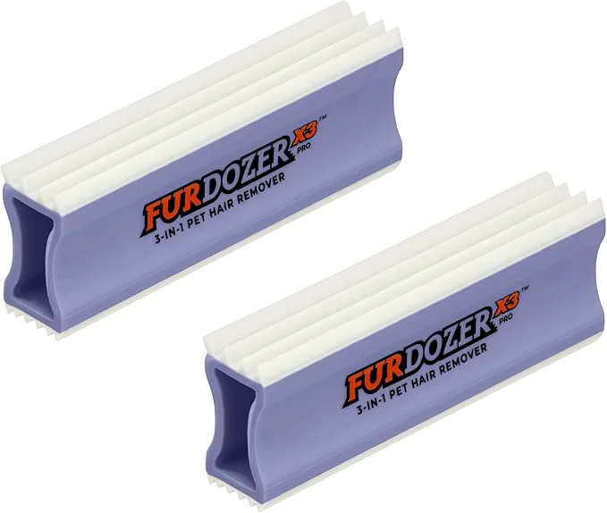Casual FurDozer Pet Hair Remover Auto Detailing Tools - Cat Dog Hair Remover for Carpets Car Interiors Couches Bedding Pet Furniture Purple 2 Pack - X3 PRO About ThisOverview Exclusive