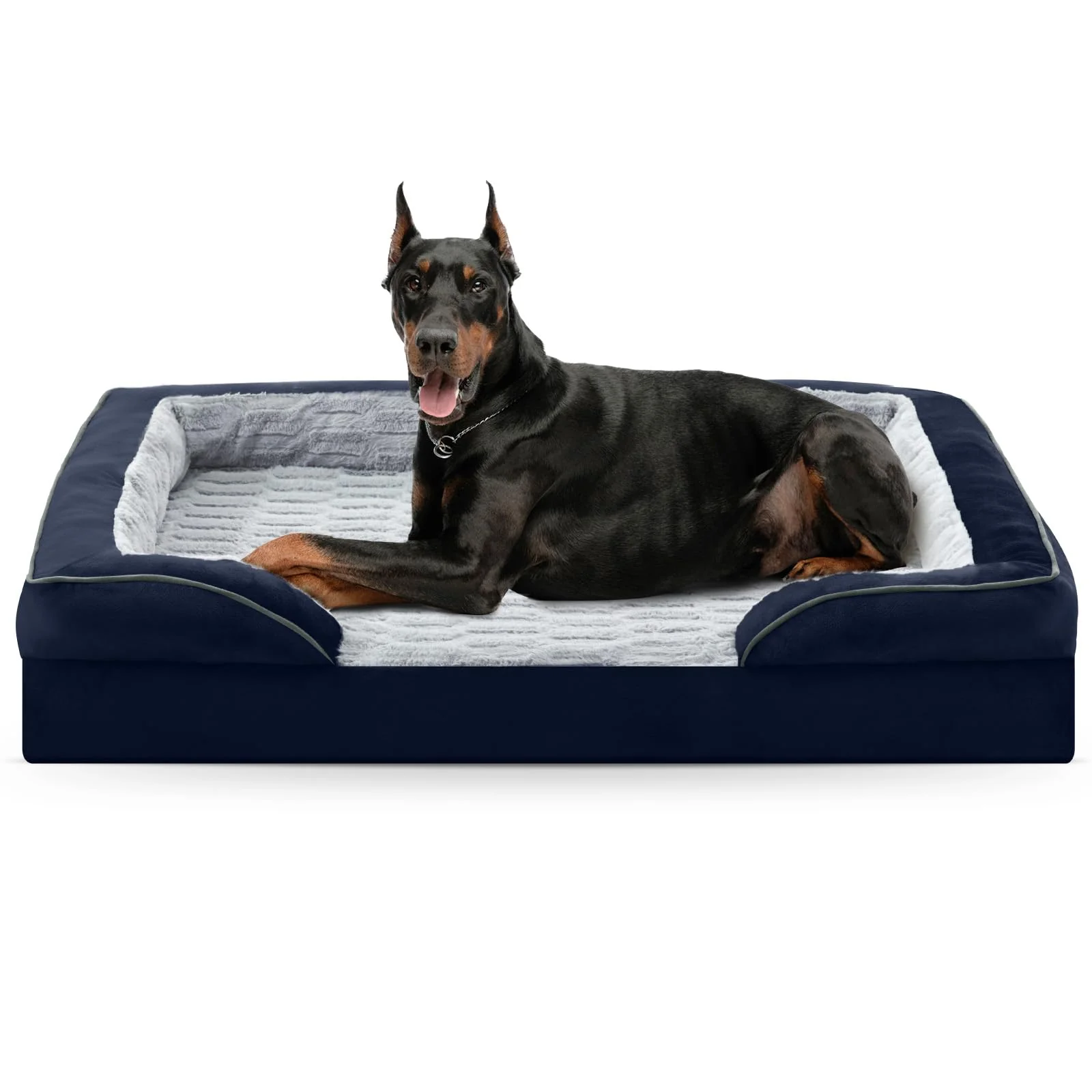 Trendy FURTIME Orthopedic Dog Bed XL Plus – Navy Washable Cover Waterproof Lining Smart