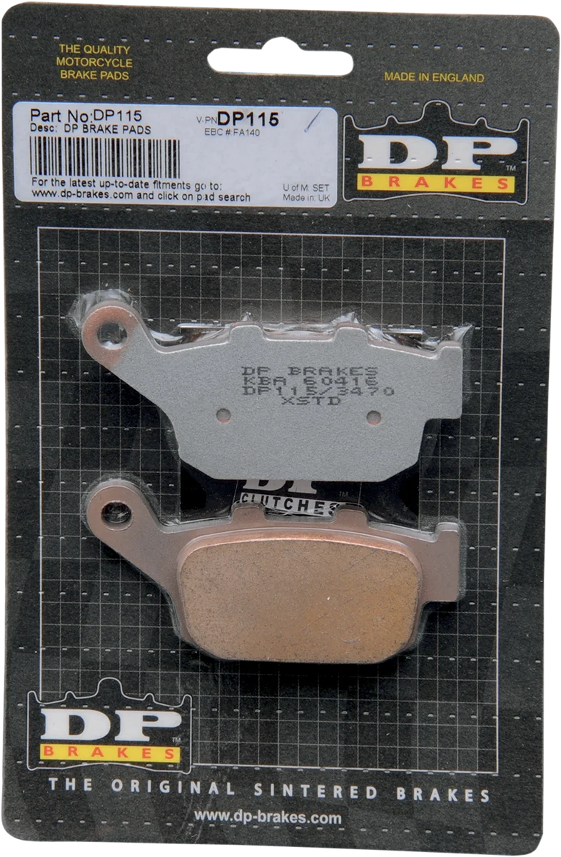 Lightweight DP BRAKES Standard Brake Pads DP115 Elegant