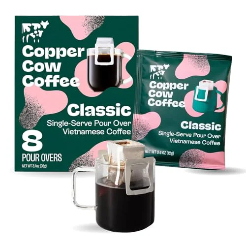 World-Class Vietnamese Pour Over Single Serve Dark Roast 8pk 3.19 Ounce Modern