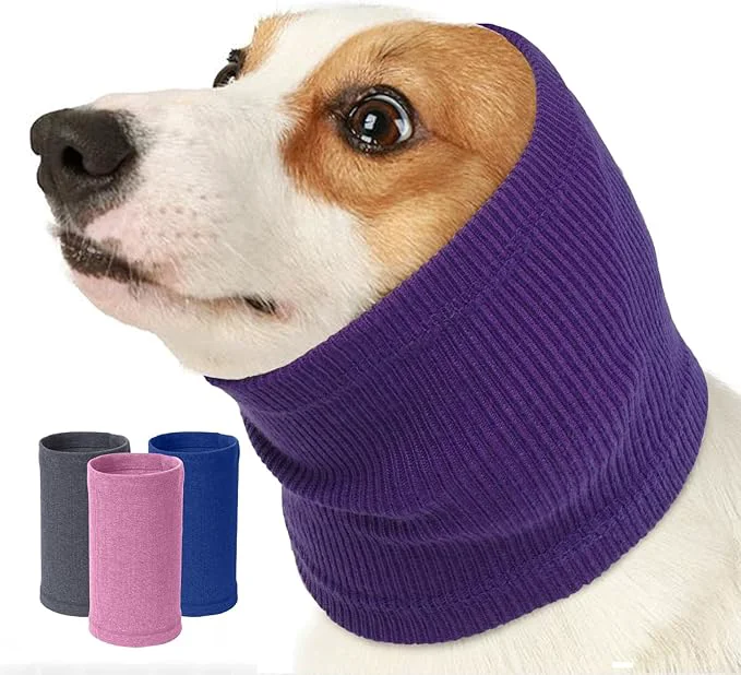 High-Quality Nanaki Dog Hood Calming Ear Wrap - Quiet Headband Head Cover Snood Fireworks Muffs - Grooming and Force Drying Pet Ear Protector for Anxiety Relief and NoiseAbout ThisOverview Contemporary