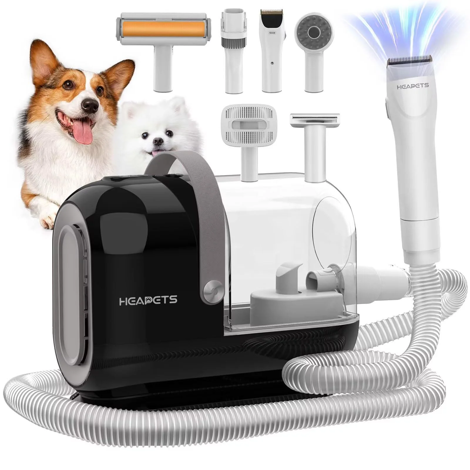 Responsible HEAPETS Dog Grooming Vacuum Kit - 3L Quiet Vacuum with 7 Tools for Home Deshedding Practical