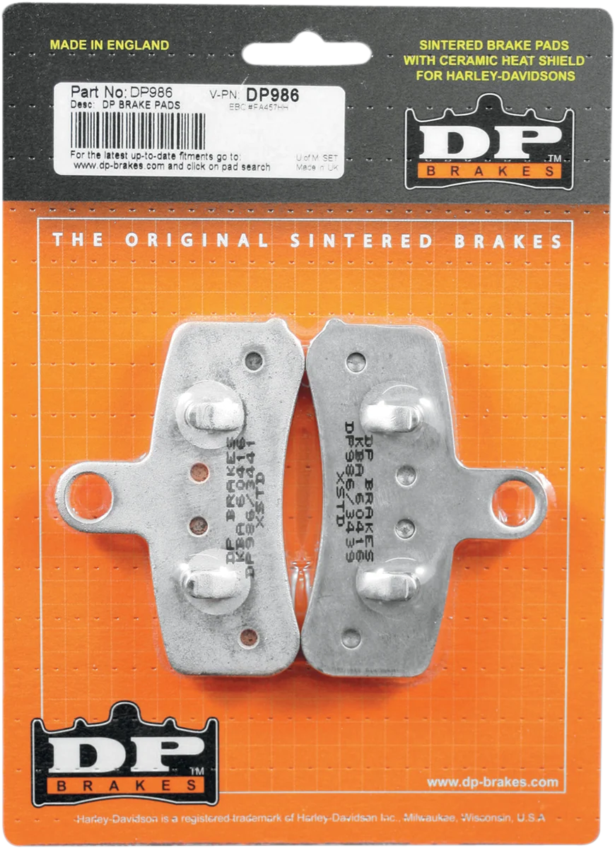 Expertly Made DP BRAKES Sintered Brake Pads - DP986 DP986 Eco-Friendly