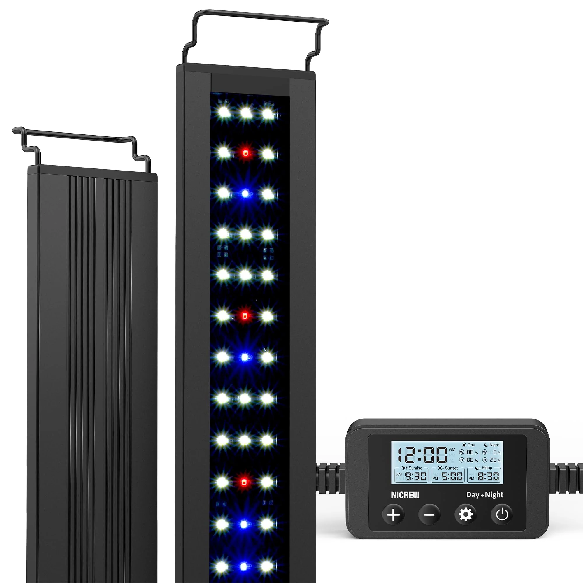 Official NICREW C10 Plants LED Aquarium Light – Full Spectrum 36-48 in 27W with Timer Optimized