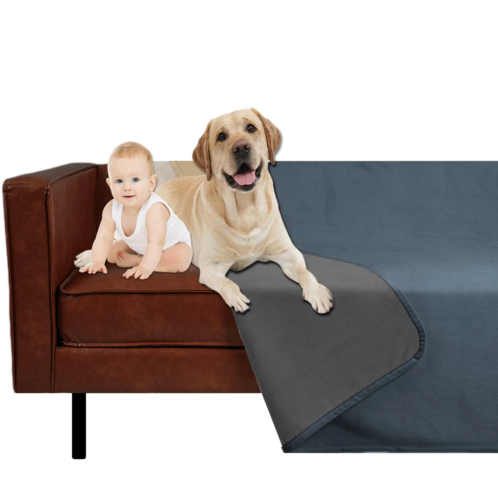 Comfortable Ameritex Reversible Waterproof Velvet Pet Bed Blanket for Sofa Bed Luxury