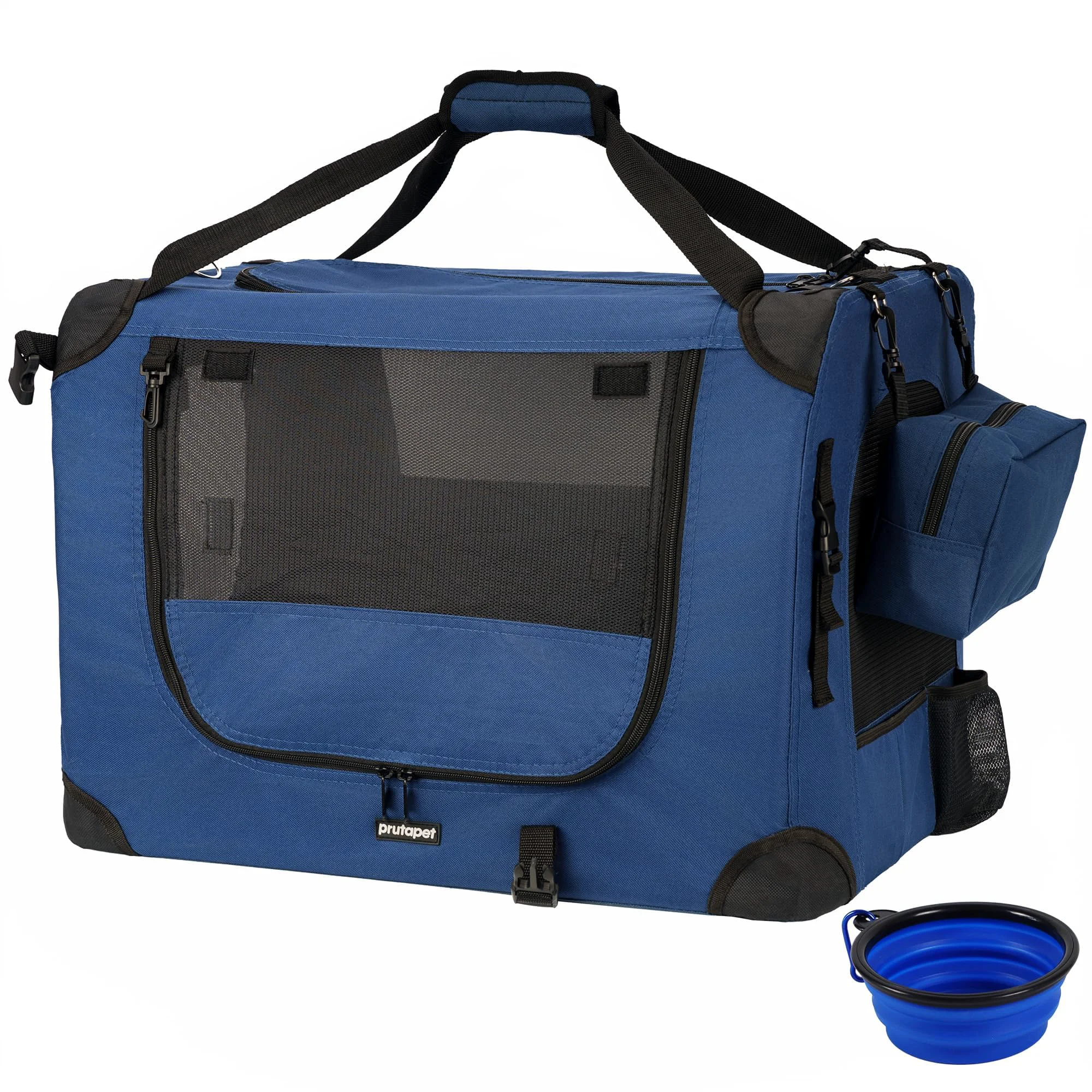 Fine Crafted Prutapet Large Cat Carrier 24x16.5x16.5 Portable Travel Crate for Cats Small-Medium Dogs Luxury