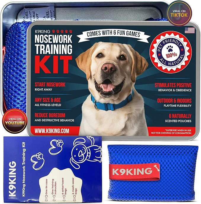 World-Class Interactive Dog Scent Training Kit Fun - Nose Work for Dogs Hide and Seek Dog Toys Enhance Dog Brain Games Nose Scent work Games for All Ages Dog Dog Scent Training Box Scent Work Kit for DogsAbout This Fine