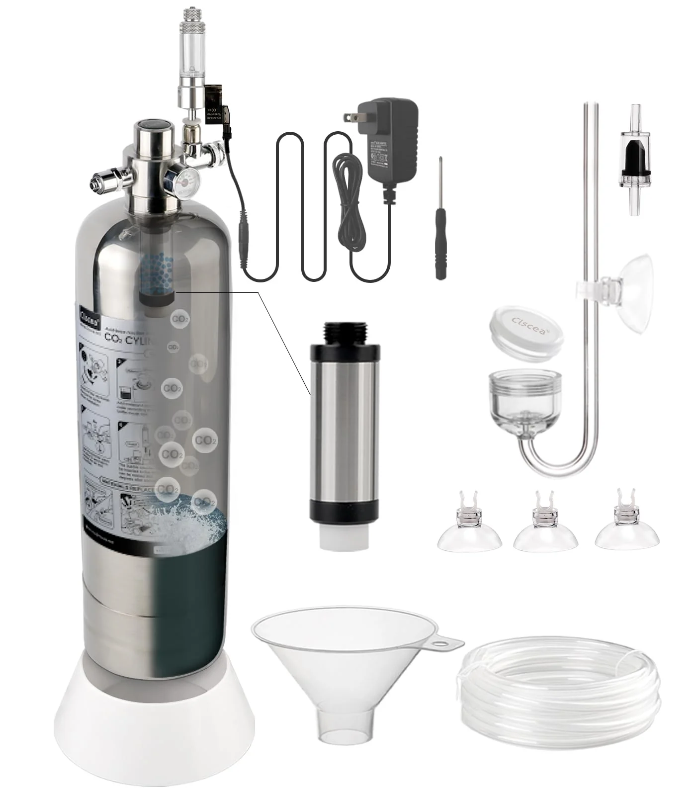 Stylish Clscea Aquarium CO2 Generator Kit G700S — Double Pressurization Enhanced Version Traditional