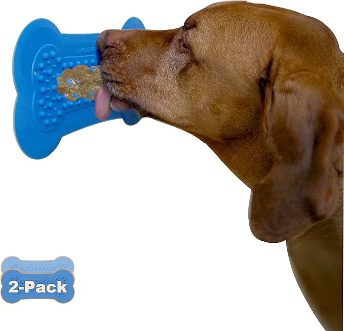Classic Lick Lick Pad Dog Accessories Pet Shower Attachment Dog Peanut Butter Lick Pad Dog Bathing Station Dog Bathing Supplies Veterinarian Used Suction to Wall Large Large - 2 Pack Blue Original
