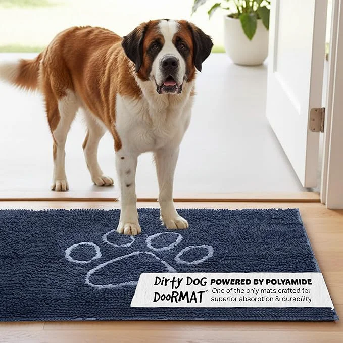 Organic Dog Gone Smart Dirty Dog Doormat - Fast Drying Rug with Super Gripper Backing for Clean Floors - Super Absorbent and Machine Washable Mat for Muddy Paws - Mist GreyAbout ThisOverview Healthy