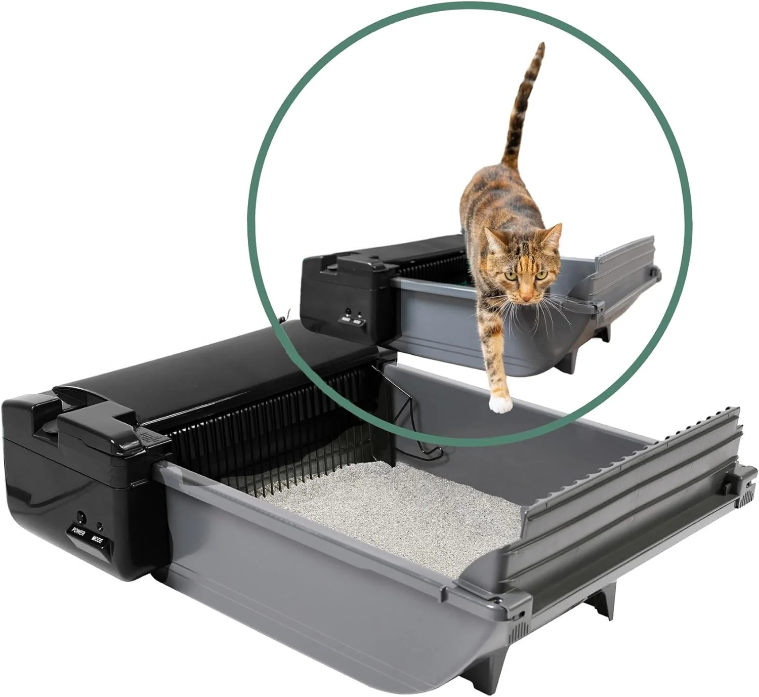 Fashionable Pet Zone Smart Scoop Self-Cleaning Litter Box for Two Cats 6–16 lb