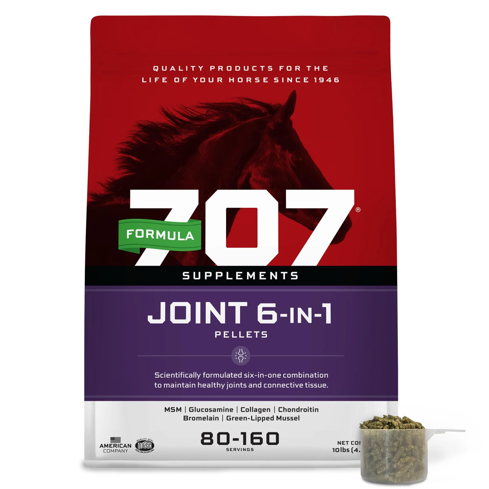 Official Formula 707 Joint 6in1 Equine Supplement 10 lb Bag Joint Integrity and Inflammatory Support for Horses Detailed