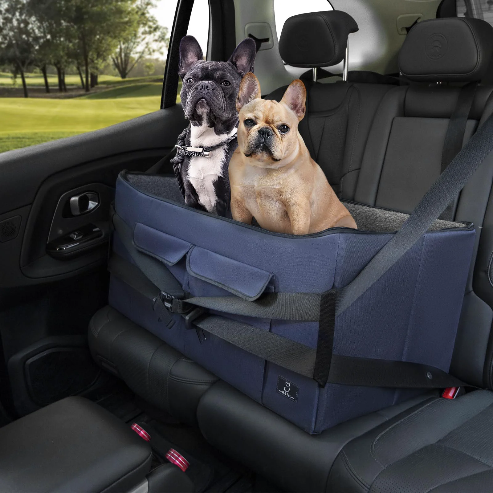 Minimalist A4Pet Dog Car Seat for Medium Large Dogs Booster Travel Seat with Dual Safety Belts Excellent