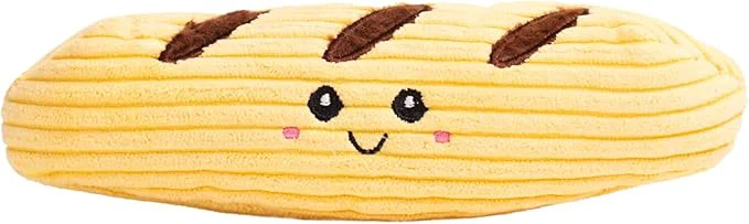 Secure Squeaky Dog Plush Toy Bakery Bite_Stick Collection 8'' for Small and Medium Dogs Baguette Small About This Selected