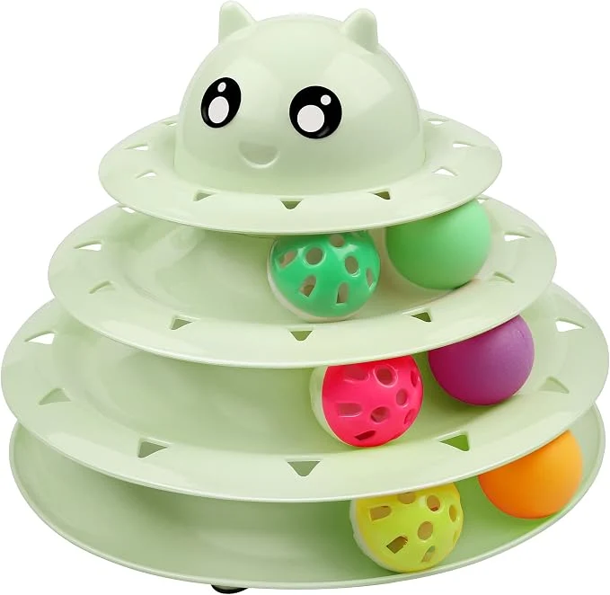 Luxury UPSKY Cat Toy Roller 3-Level Turntable Cat Toy Balls Reliable