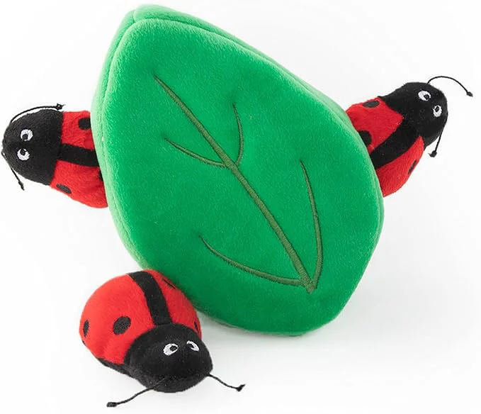 Top-Quality ZippyPaws Burrow- Interactive Dog Puppy Toys for Boredom Stimulating Pet Products to Keep them Busy Hide Seek Plush Dog Puzzle Enrichment Squeaky Toy For Small Medium Dogs - Ladybugs in LeafAbout This Artisan