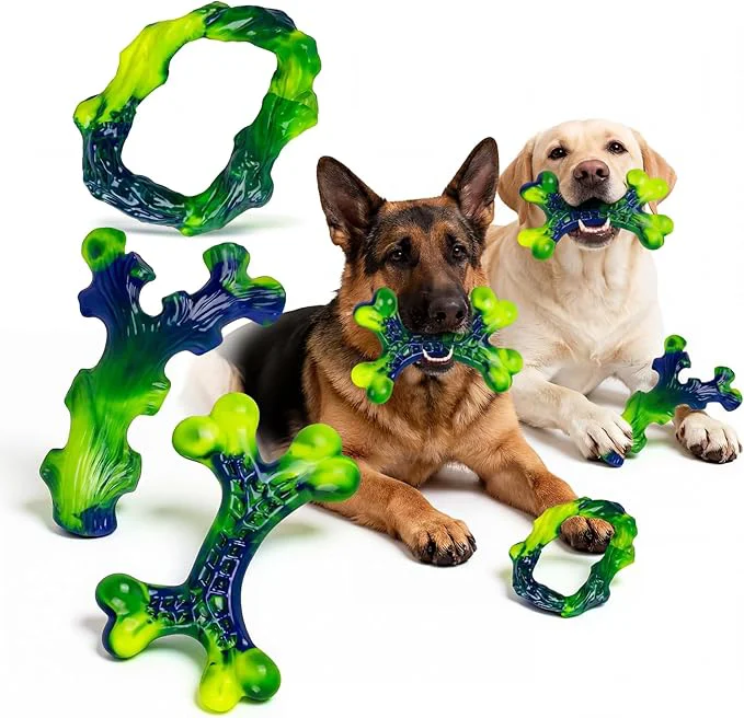 Sophisticated 6-Pack Indestructible Dog Toys for Large Breed Dog Toys for Aggressive Chewers Durable Nylon Bone for Large Dogs Dog Peanut Butter FlavorAbout This Environmentally Friendly