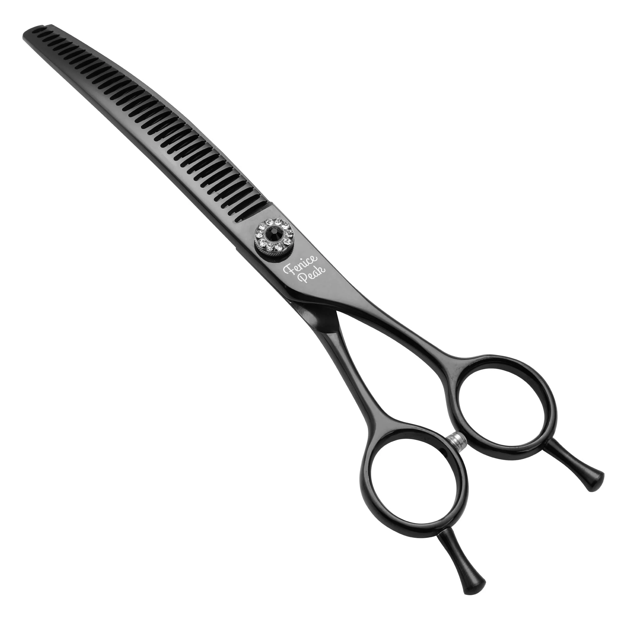 Official Fenice Peak Professional Dog Grooming Scissors – 7in Curved Chunker 440C Steel Eco-Friendly
