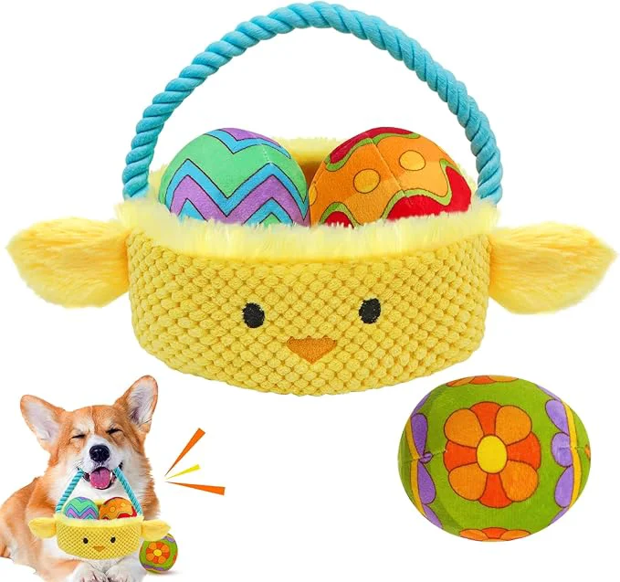 Smooth Easter Dog Toys Easter Basket Hide and Seek Dog Toy Squeaky Interactive Puzzle Dog Toys Built-in Crinkle Paper for Boredom and Stimulation Easter Dog Gifts for Small and Medium DogsAbout This High-Performance