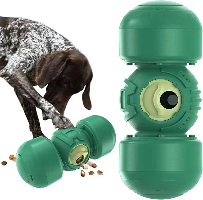Contemporary KADTC Extra-Large Size Durable Rolling Giggle Dog Treat Dispenser Toy U.S. Brand Design Indestructible Giggling Bone Slow Puzzle Feeder Food Dispensing Toys for Large Aggressive Chewers Breeds DogsAbout This Effective