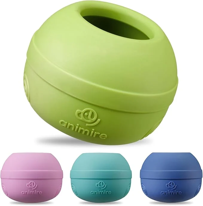 Verified Long-Lasting Interactive Dog Lick Toy Stuffable Dog Enrichment to Keep Dogs Busy Wobbly Treat Dispensing zable Chew Toys Food-Grade Safe Green S About This Organic