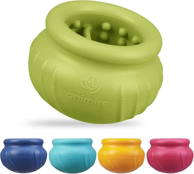 World-Class Wobbly Dog Enrichment Lick Toy Stuffable Frozen Lick Bowl to Keep Dogs Busy Long-Lasting Interactive Treat Dispensing Dog Toy Silicone Fetch Catch Chew Toy Green L About This Pure