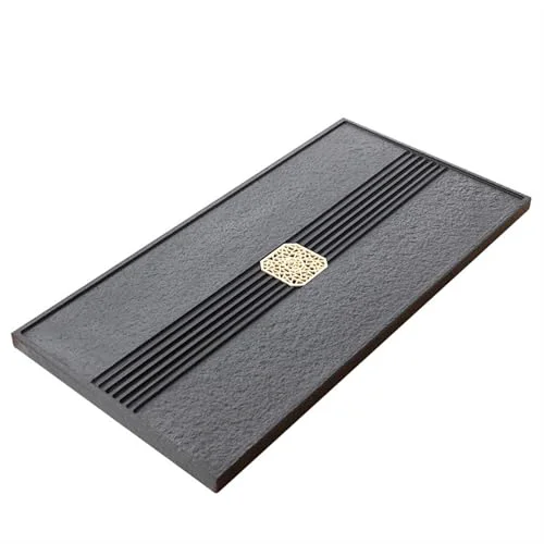 World-Class Tea Set Natural Ebonite Tea Tray Whole Drainage Size Tea Sea Home Stone Tea Tray Kung Fu Tea Set Chinese Tea Set Solid