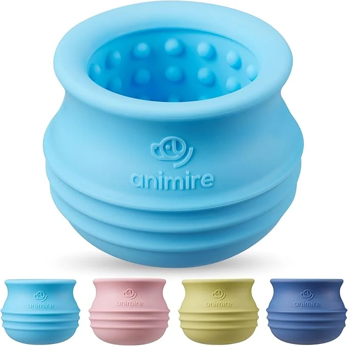 Crafted Treat Dispensing Dog Toy Long-Lasting Interactive Puzzle Toys for Dogs Stuffable Dog Enrichment Frozen Lick Treat Toy for Boredom BPA Silicone Fetch Catch Chew Toy Light Blue S About This Enhanced