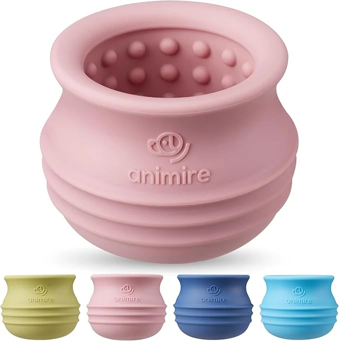 Clean Treat Dispensing Dog Toy Long-Lasting Interactive Puzzle Toys for Dogs Stuffable Dog Enrichment Frozen Lick Treat Toy for Boredom BPA Silicone Fetch Catch Chew Toy Pink S About This High-End