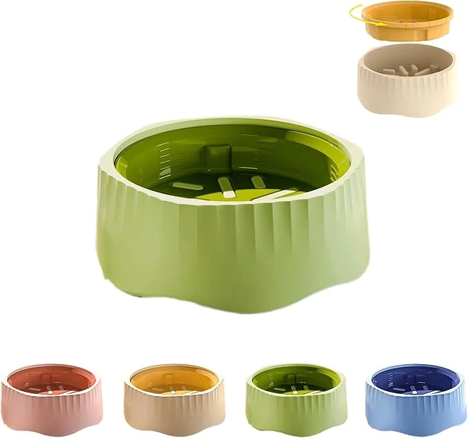 Specialty 2-in-1 Convertible Slow Feeder Dog Bowl Regular and Slow Mode for Fast Eaters Anti-Bloat Interactive Puzzle Non-Slip for Small Medium Large Breed Dogs Cats Puppies Pets Matcha GreenAbout ThisOverview Functional