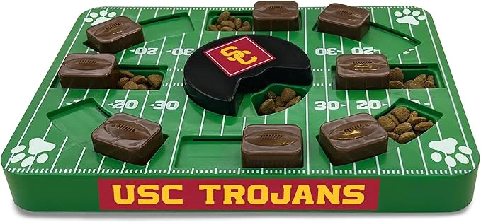 Sustainable Pets First NCAA USC Trojans Puzzle Toy Puzzle Treat Dog Toy Interactive Dog Treat Toy Dog Puzzle Fedding Slow ToyAbout This Fast