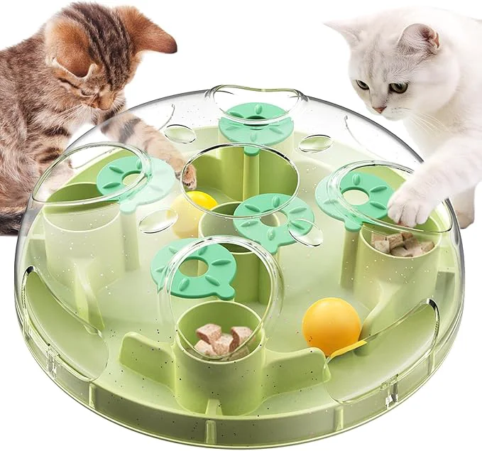 Outstanding KADTC 2 Ways to Play - Large Size Cat Treat Puzzle Toy U.S. Brand Design Foraging Balls for Indoor Cats Puzzles Feeder Kitten Stimulating Enrichment Slow Feeding Toys Interactive Brain-Teasing GameAbout This Environmentally Friendly