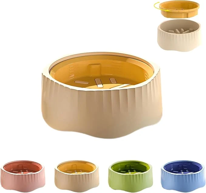 Classic 2-in-1 Convertible Slow Feeder Dog Bowl Regular and Slow Mode for Fast Eaters Anti-Bloat Interactive Puzzle Non-Slip for Small Medium Large Breed Dogs Cats Puppies Pets Creamy WhiteAbout ThisOverview Trendy