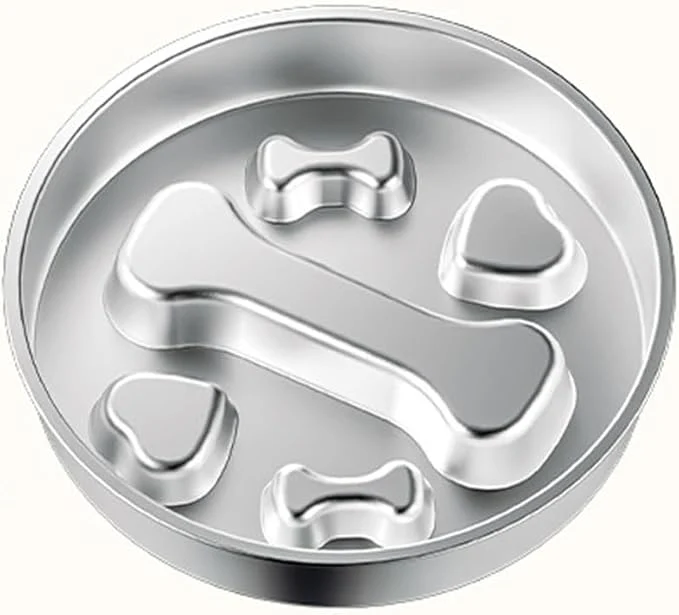 Official Stainless Steel Slow-Feed Dog Bowl Designed specifically for French Bulldog This Double-Sided Anti-swallowing pet Food Bowl Features Raised barriers and is Easy to Clean AAbout ThisOverview Innovative