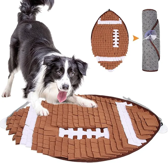 Functional Pet Snuffle Mat for Dogs Dog Nosework Feeding Mat Interactive Dog Puzzle Toys Enrichment Pet Foraging Mat Slow Feeder Portable Indoor Outdoor Pet Training Mat for Stress ReliefAbout ThisOverview Versatile