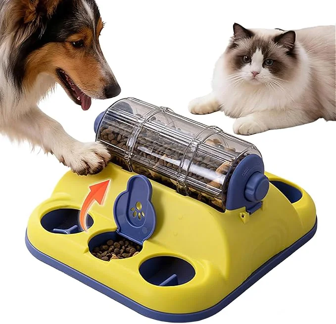 Smooth Interactive Dog Treat Toy Slow Feeder Brain Games Pet Toy 4.3in Treat Puzzle Enrichment Play ABS Material SPU Detail Training for Cats Dogs Mental Stimulation Small Medium Pets Indoor Boredom RelAbout ThisOverview Contemporary