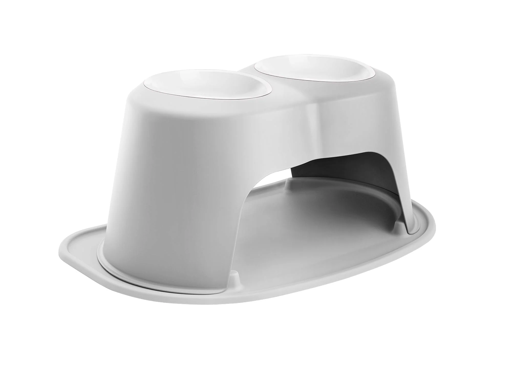 Artisan WeatherTech Double High Pet Feeding System — d Bowls 10 High Dark Grey Functional