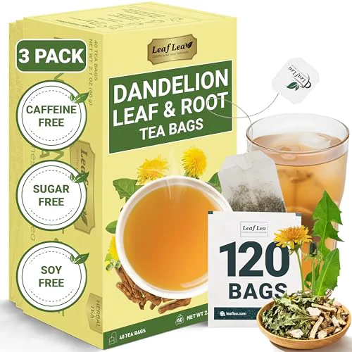 World-Class Dandelion Root Leaf Tea Bags 120 Count Proven