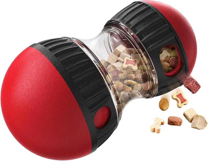 Artisan Treat Dispensing Dog Toy 2 Adjustable Outlet Dog Treat Toy Interactive Dog Toy for Small Dog Dog Puzzle Toy for Smart Dog Dog Toy to Keep Them Busy Enrichment toys for Large dogs RedOverview Refined