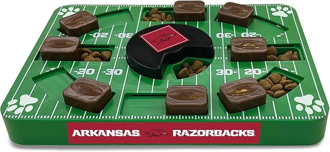Artisan NCAA Puzzle Toy Slow Feeder Puzzle Treat Dog Toy Interactive Dog Treat Toy Dog Puzzle Feeding Slow Toy Arkansas Razorbacks About This Consistent