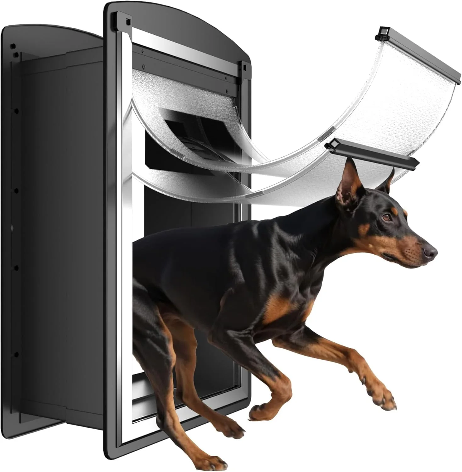 World-Class ClawJaw Extra Large Dog Door for Wall – Heavy-Duty 220 lb Pet Door Detailed