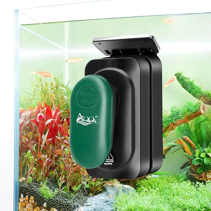 Healthy AQQA Aquarium Strong Magnetic Cleaner Brush Fish Tank Glass Algae Magnet Minimalist